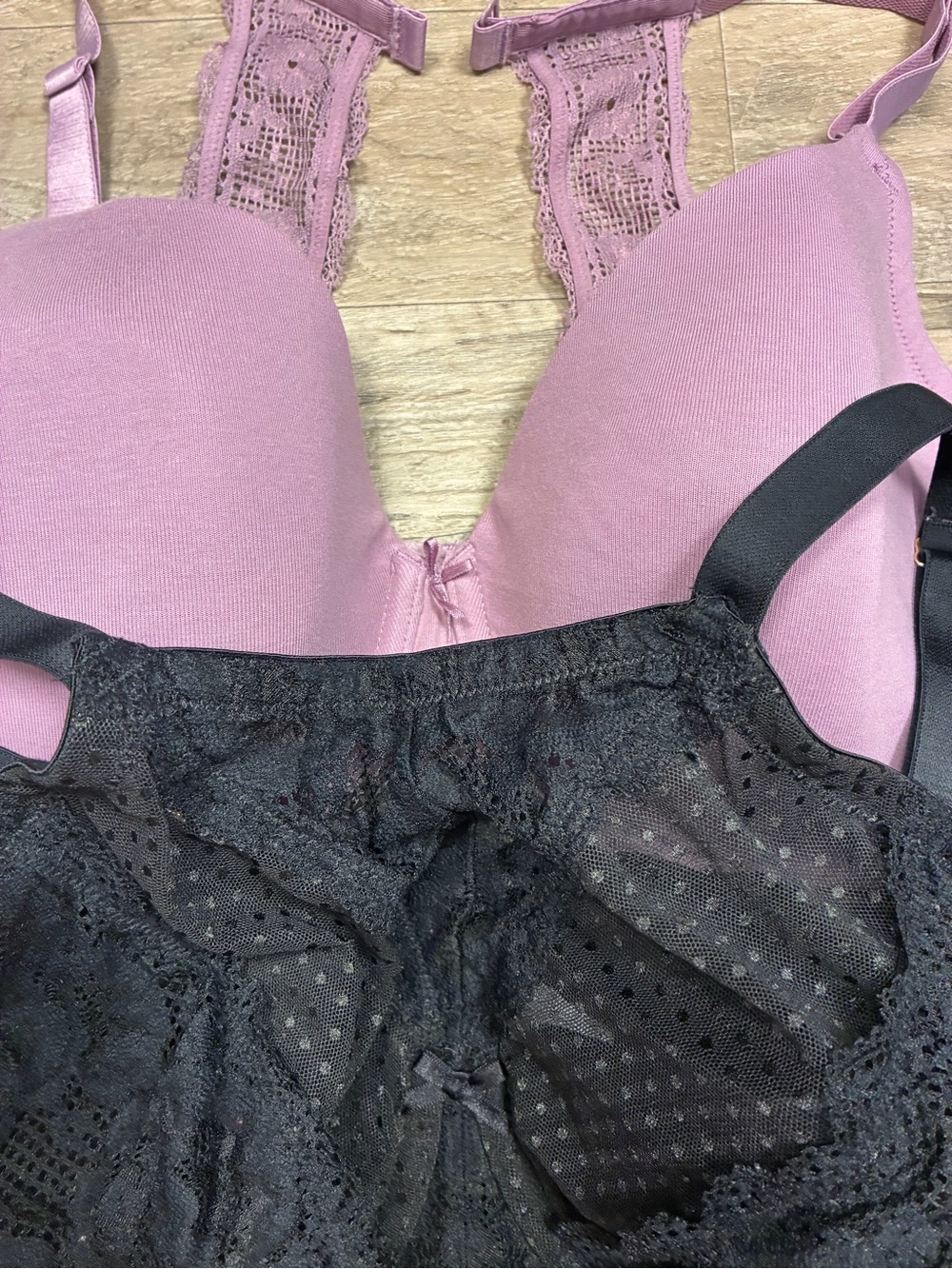 Cacique 2 Underwired Bras T Shirt Lightly Lined Lace Balconette - Picture 2 of 13